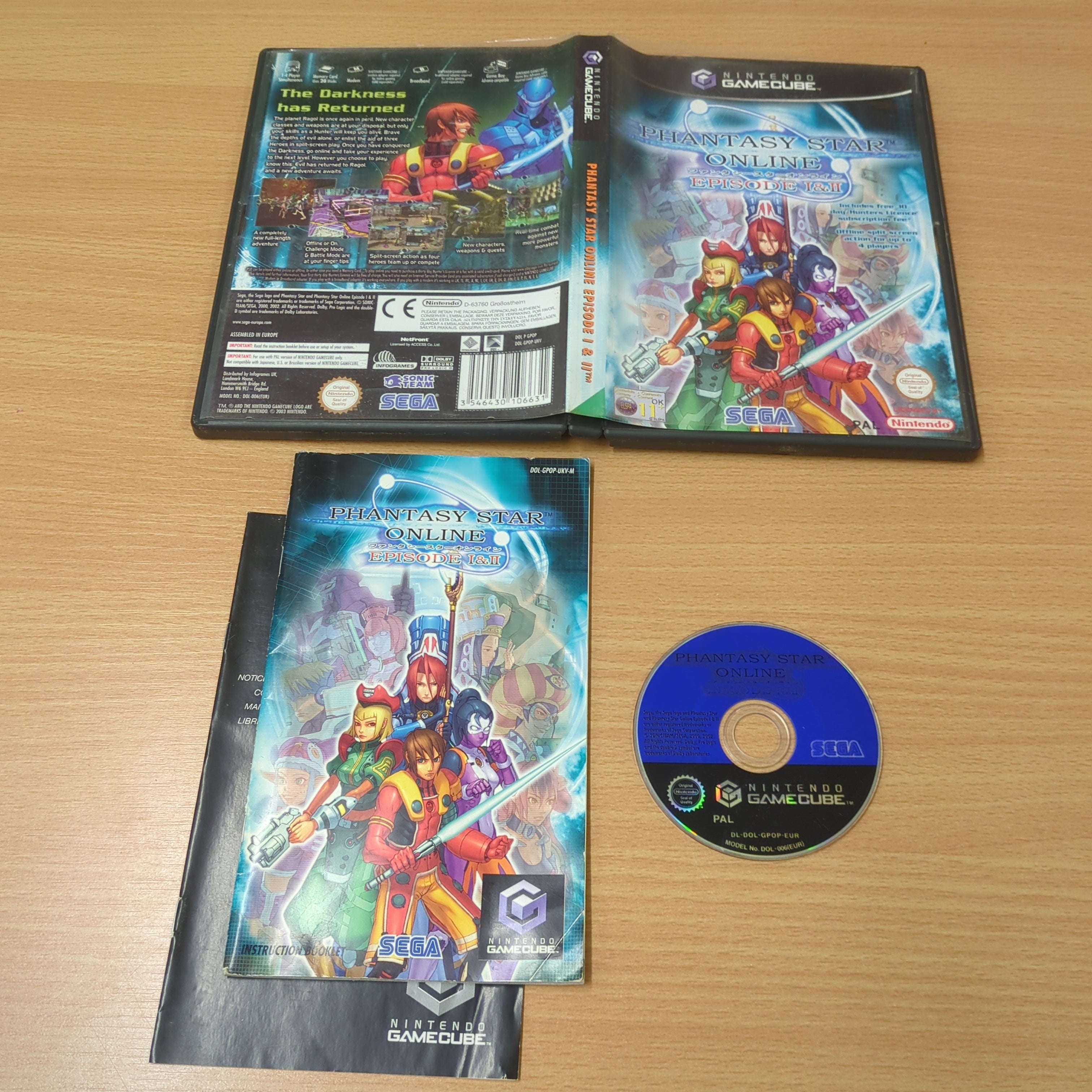 Phantasy Star Online Episode I & II Nintendo GameCube game Phantasy Star Online Episode I & II Nintendo GameCube game